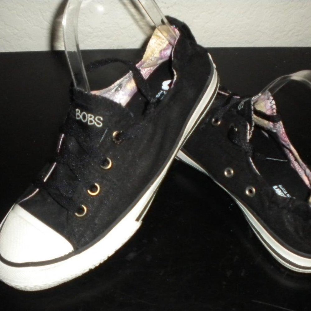 BOBS from Skechers Black and White Sneakers